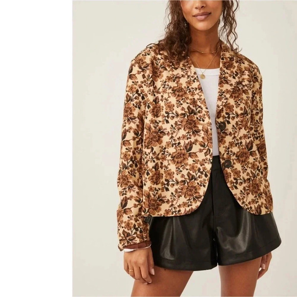 Free People Cali Floral Blazer Size XS - Picture 2 of 14